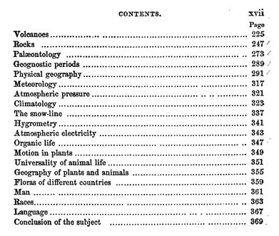 table of contents cont